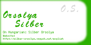 orsolya silber business card